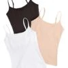 PACT Organic Cotton Shelf Bra Camisole 3-Pack -Fashion Clothing Store 61a6MFuTf2L. AC SR736920