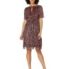 Adrianna Papell Crinkle Metallic Tie Front Midi Dress -Fashion Clothing Store 71CjZ9o2j0L. AC SR736920